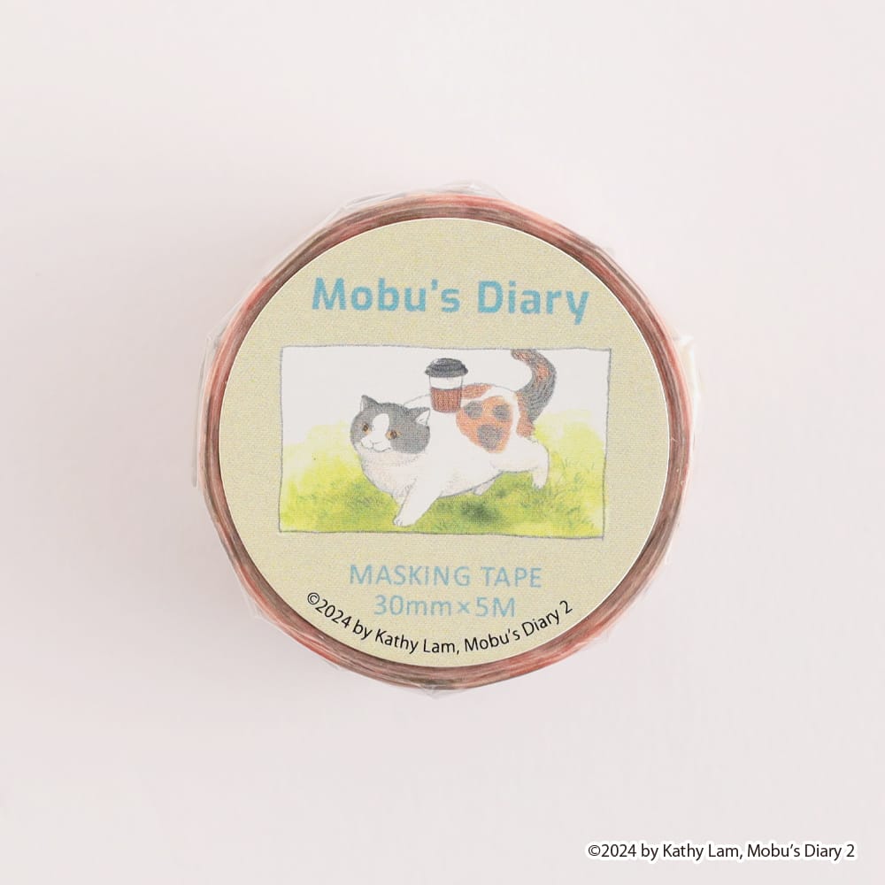 【三毛猫モブは猫缶を稼ぎたい】マスキングテープ30mm(Mobu's day)