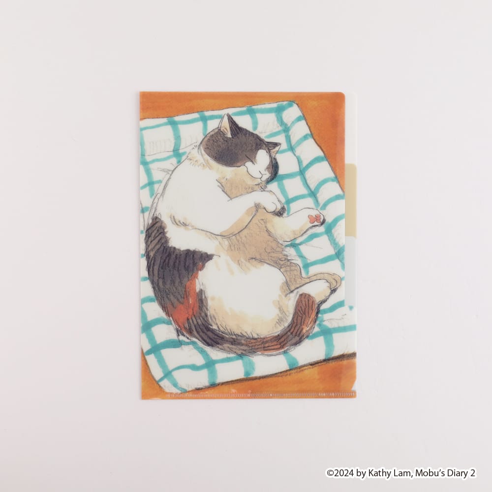 【三毛猫モブは猫缶を稼ぎたい】A5ポケットクリアファイル(Sleep)