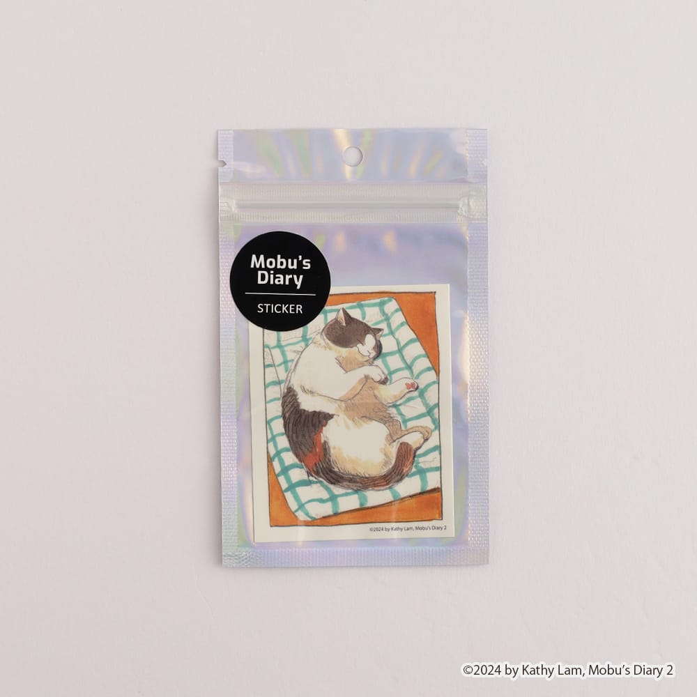 【三毛猫モブは猫缶を稼ぎたい】ステッカー(Sleep)