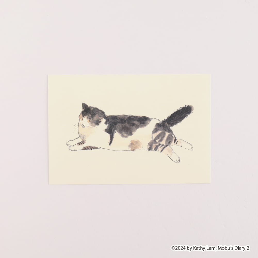 【三毛猫モブは猫缶を稼ぎたい】ポストカード(Jackie)