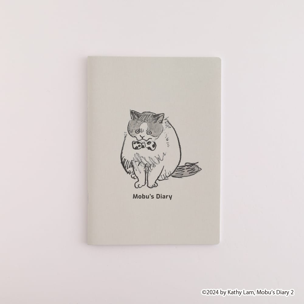 【三毛猫モブは猫缶を稼ぎたい】A5綴じノート(Ribbon)