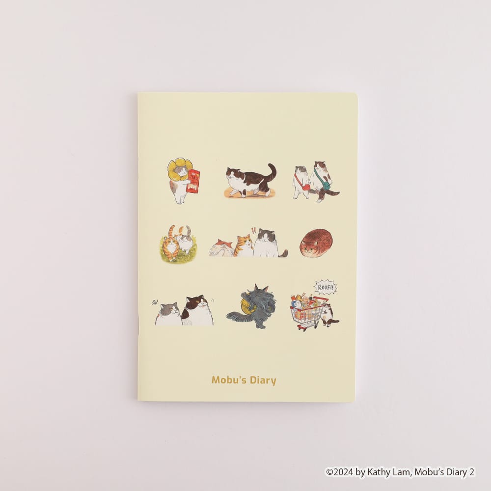 【三毛猫モブは猫缶を稼ぎたい】A5綴じノート(Mobu's Friend)
