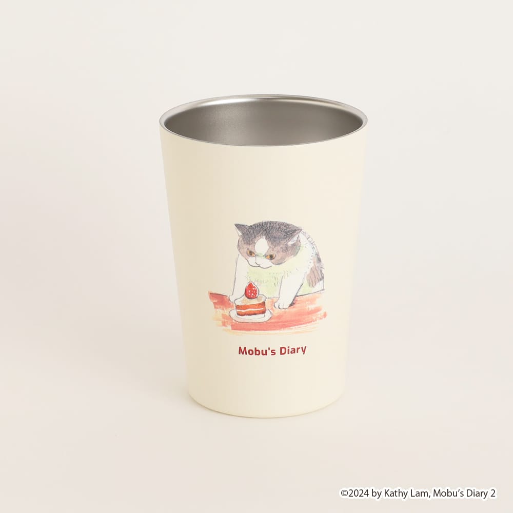 【三毛猫モブは猫缶を稼ぎたい】ステンレスタンブラー(Cake)