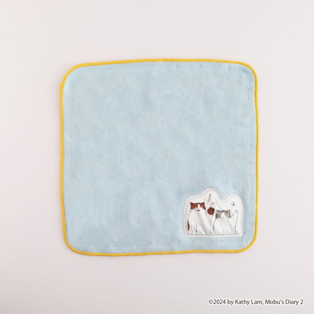 【三毛猫モブは猫缶を稼ぎたい】タオルハンカチ(Hello)