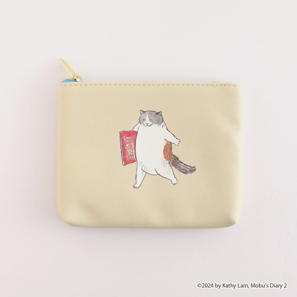 【三毛猫モブは猫缶を稼ぎたい】合皮ポーチ(Food)