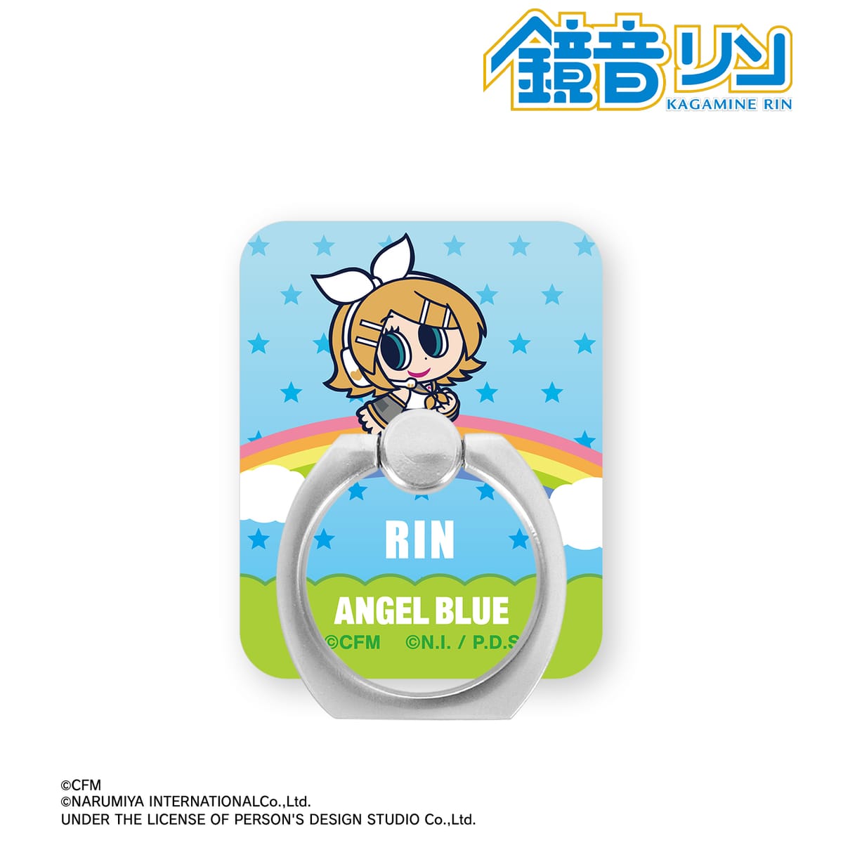 【初音ミク】ANGEL BLUEコラボ 描き起こし 鏡音リン アクリルスマホリング