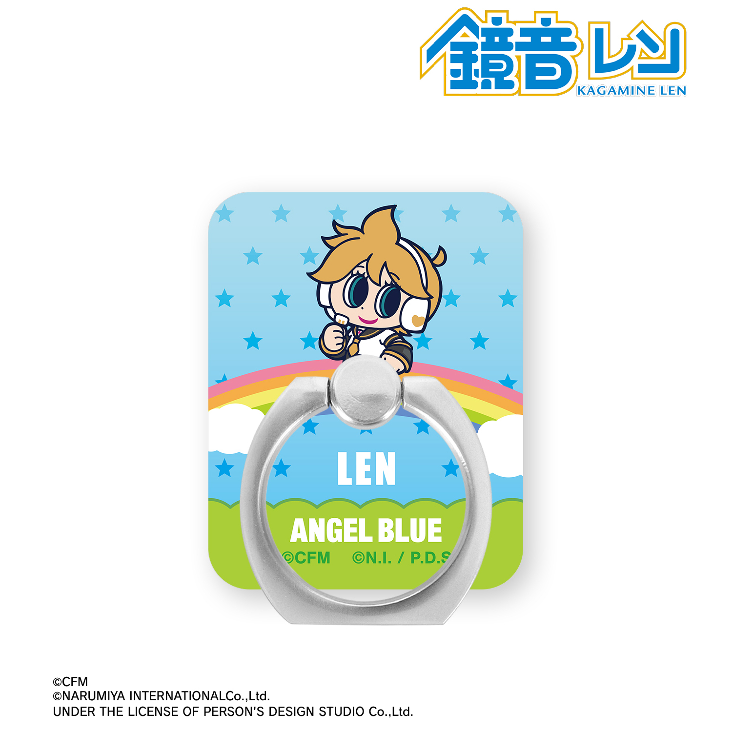 【初音ミク】ANGEL BLUEコラボ 描き起こし 鏡音レン アクリルスマホリング