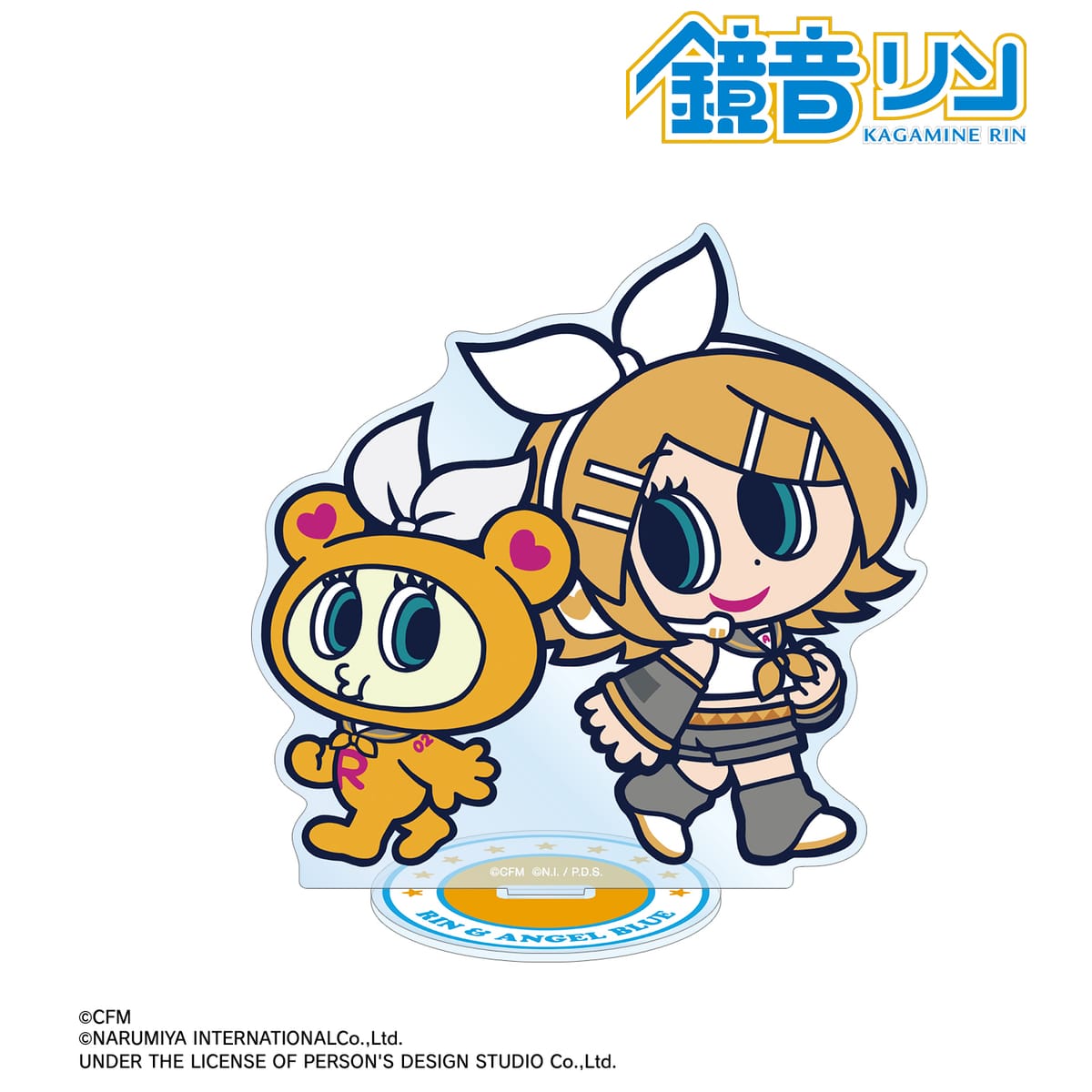 【初音ミク】ANGEL BLUEコラボ 描き起こし 鏡音リン&ナカムラくん BIGアクリルスタンド