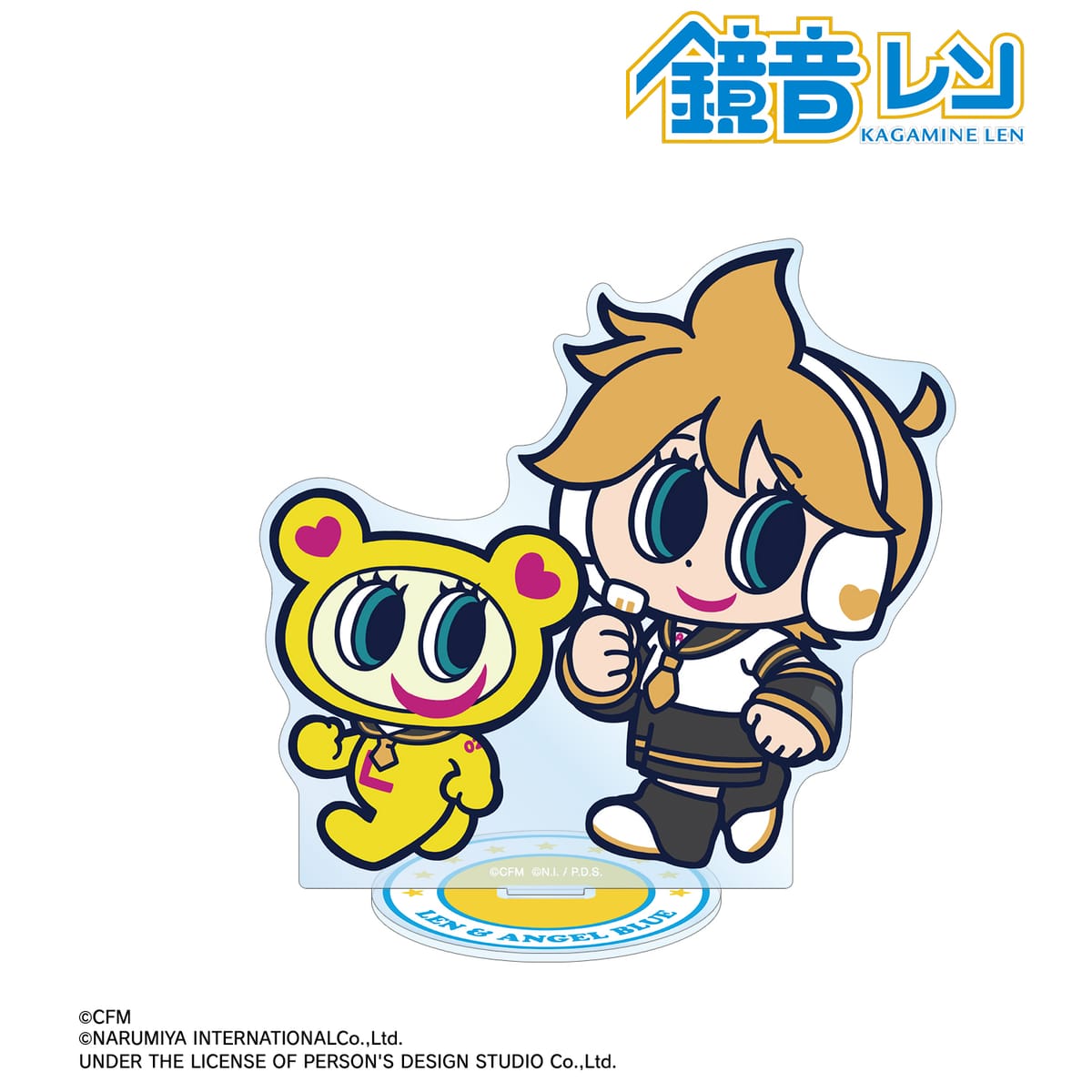 【初音ミク】ANGEL BLUEコラボ 描き起こし 鏡音レン&ナカムラくん BIGアクリルスタンド