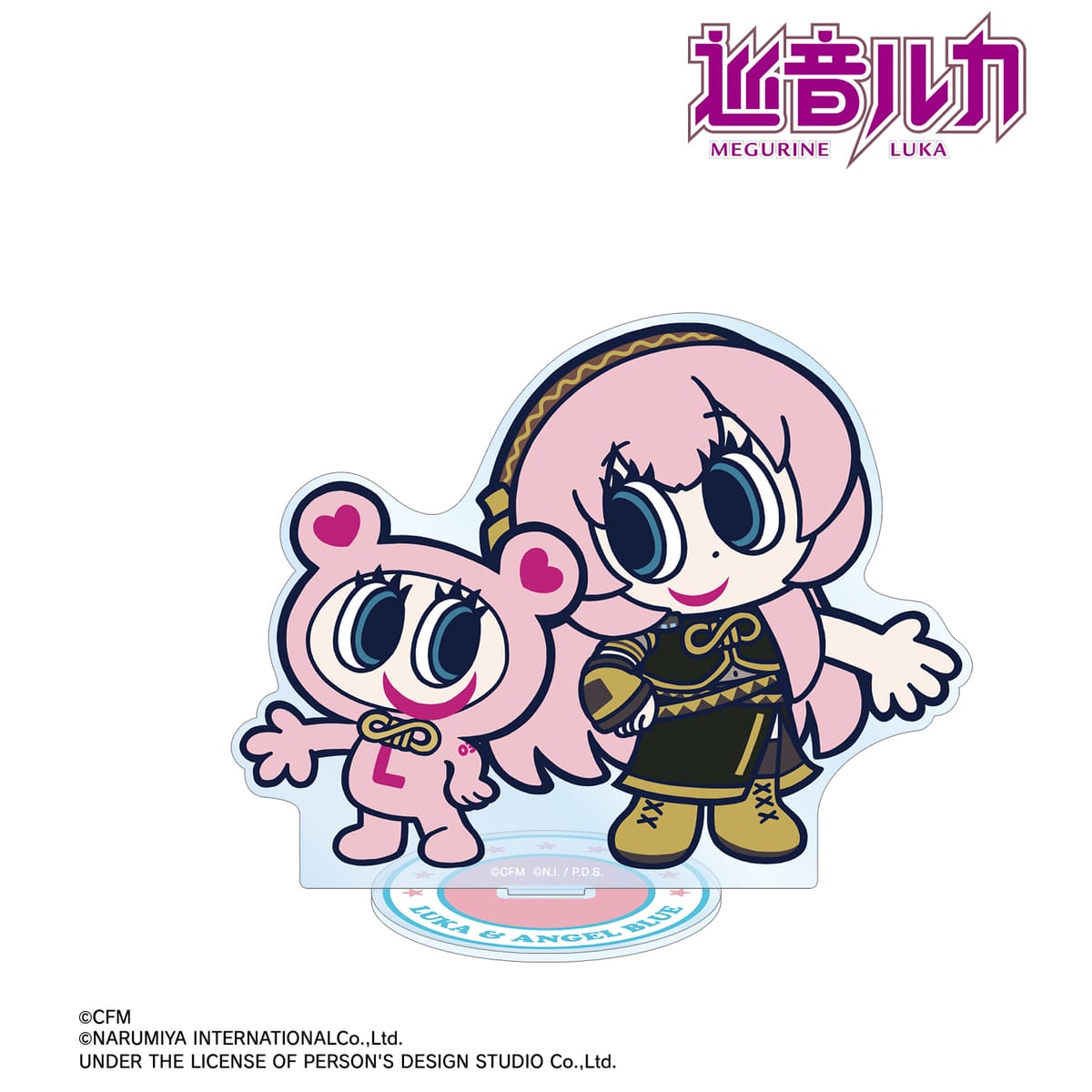 【初音ミク】ANGEL BLUEコラボ 描き起こし 巡音ルカ&ナカムラくん BIGアクリルスタンド