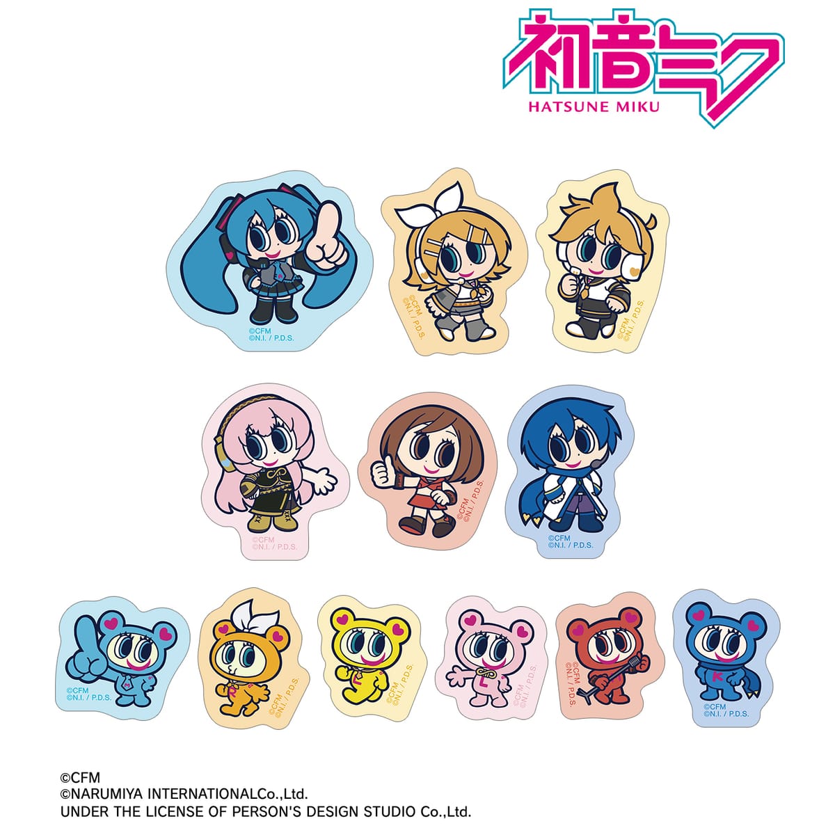 【初音ミク】ANGEL BLUEコラボ 描き起こし フレークシール ver.A