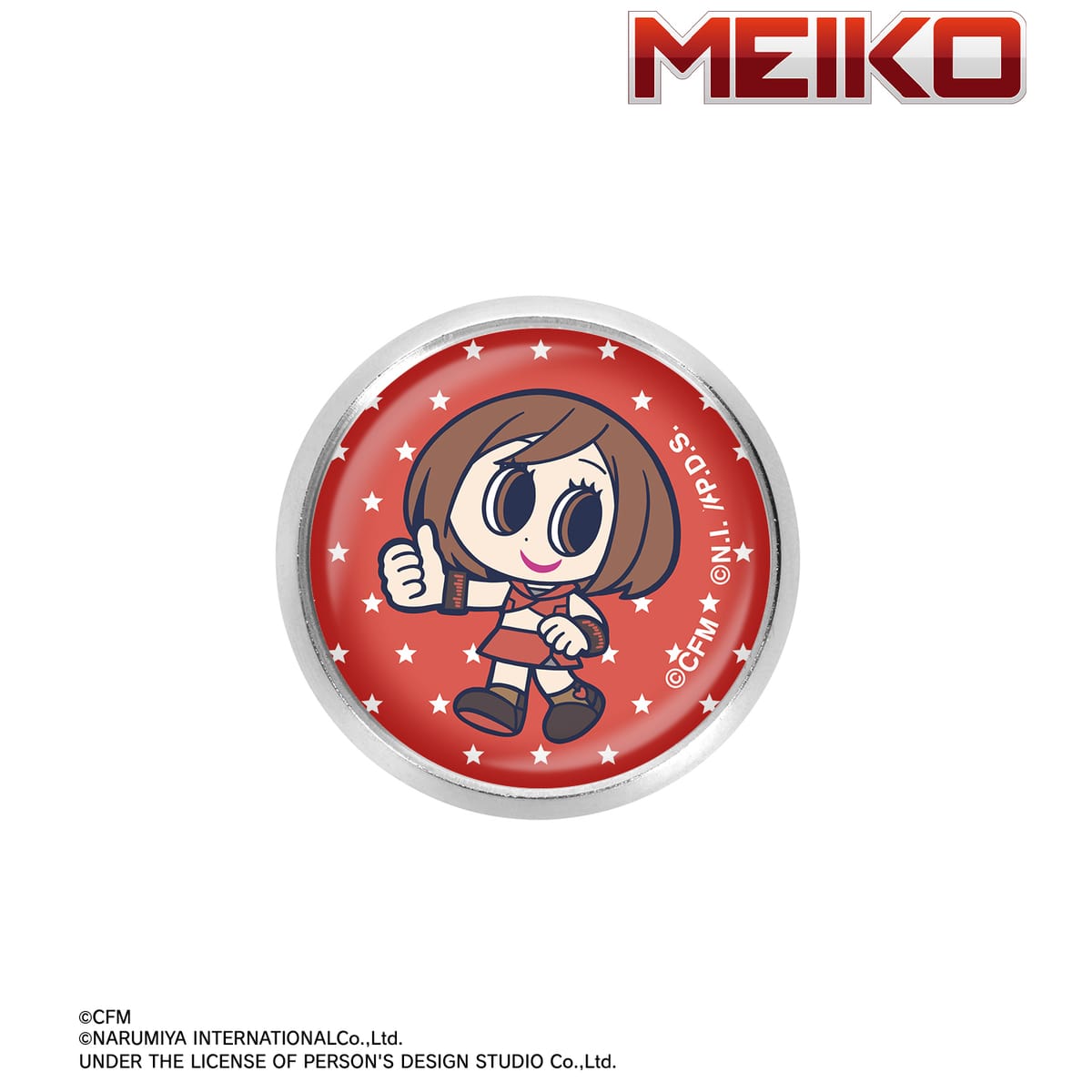 【初音ミク】ANGEL BLUEコラボ 描き起こし MEIKO ガラスマグネットピンバッジ