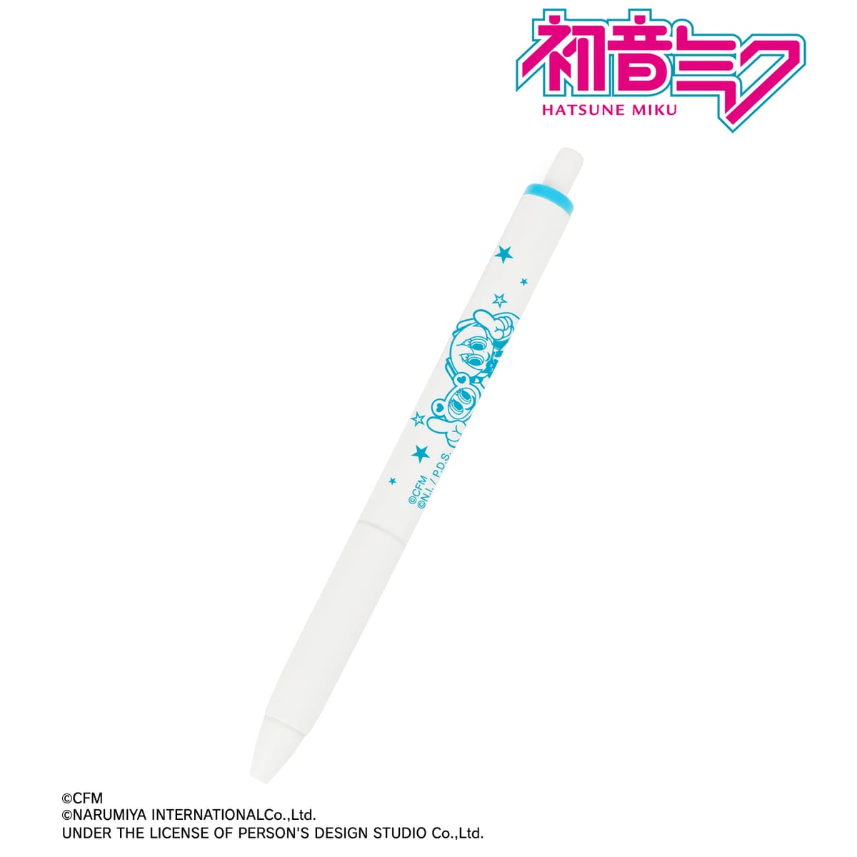 【初音ミク】ANGEL BLUEコラボ 描き起こし 初音ミク&ナカムラくん ユニボール ワン ゲルインクボールペン