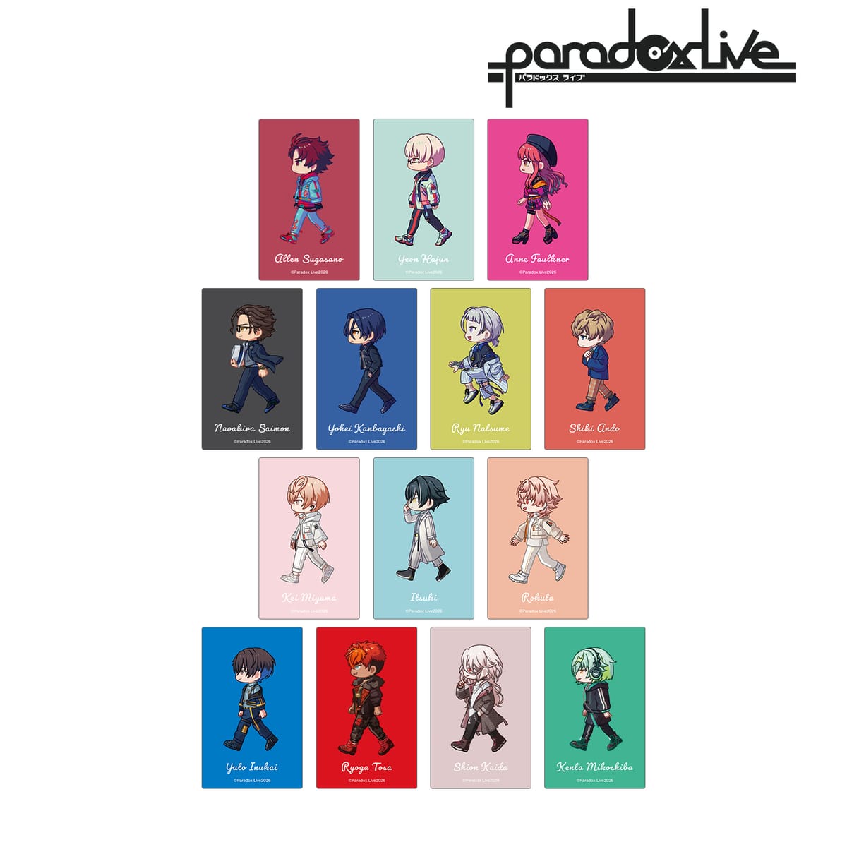 【Paradox Live】トレーディング ちびとこ カードステッカー ver.A(単位/BOX)(14個入)