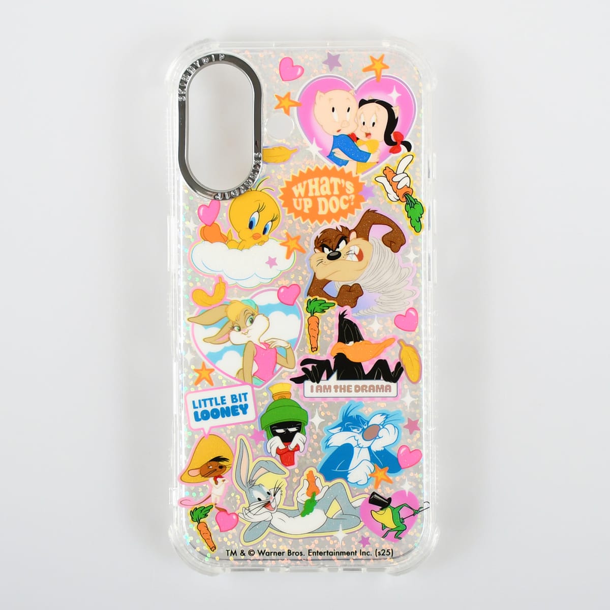 【SKINNYDIP】iPhone16　ルーニー・テューンズ　ステッカー柄