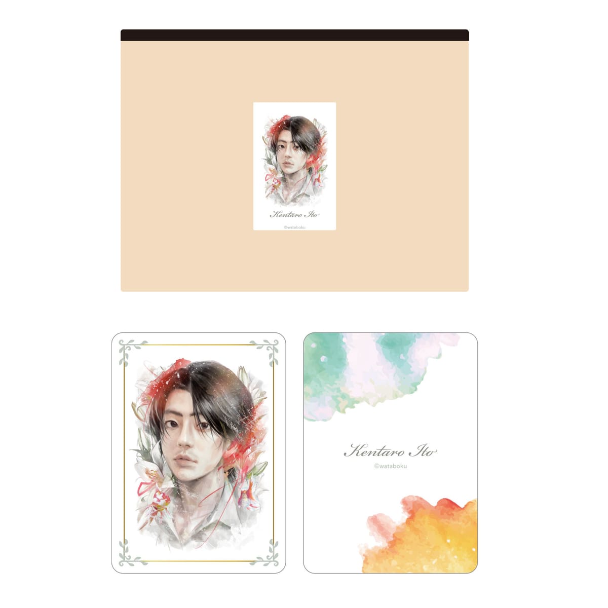 【伊藤健太郎】 キャンバスフラットポーチミラーセット