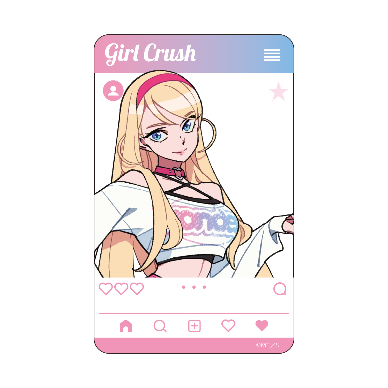 【ガールクラッシュ】 SNS風クリアカード 天花