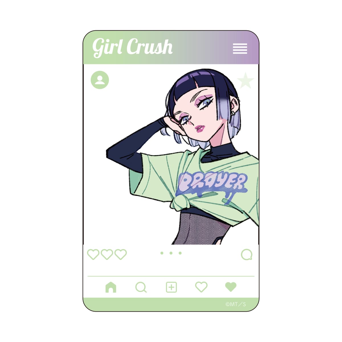 【ガールクラッシュ】 SNS風クリアカード　ジウ