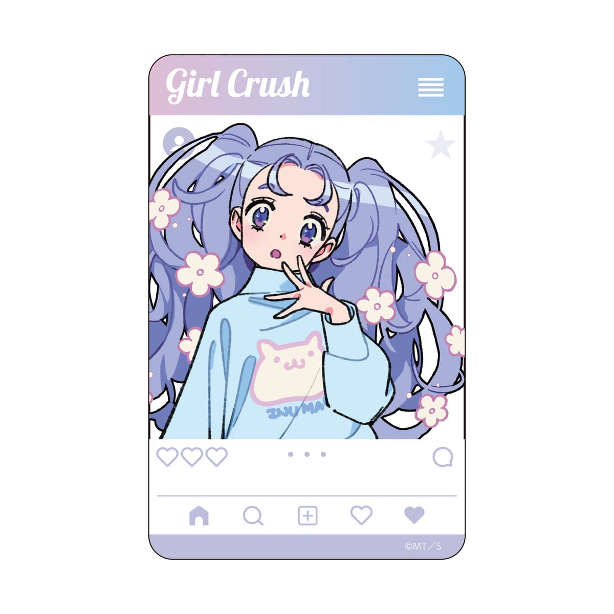 【ガールクラッシュ】 SNS風クリアカード　ミンチェ