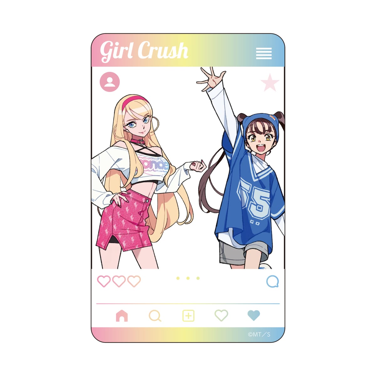 【ガールクラッシュ】 SNS風クリアカード　天花＆恵梨杏