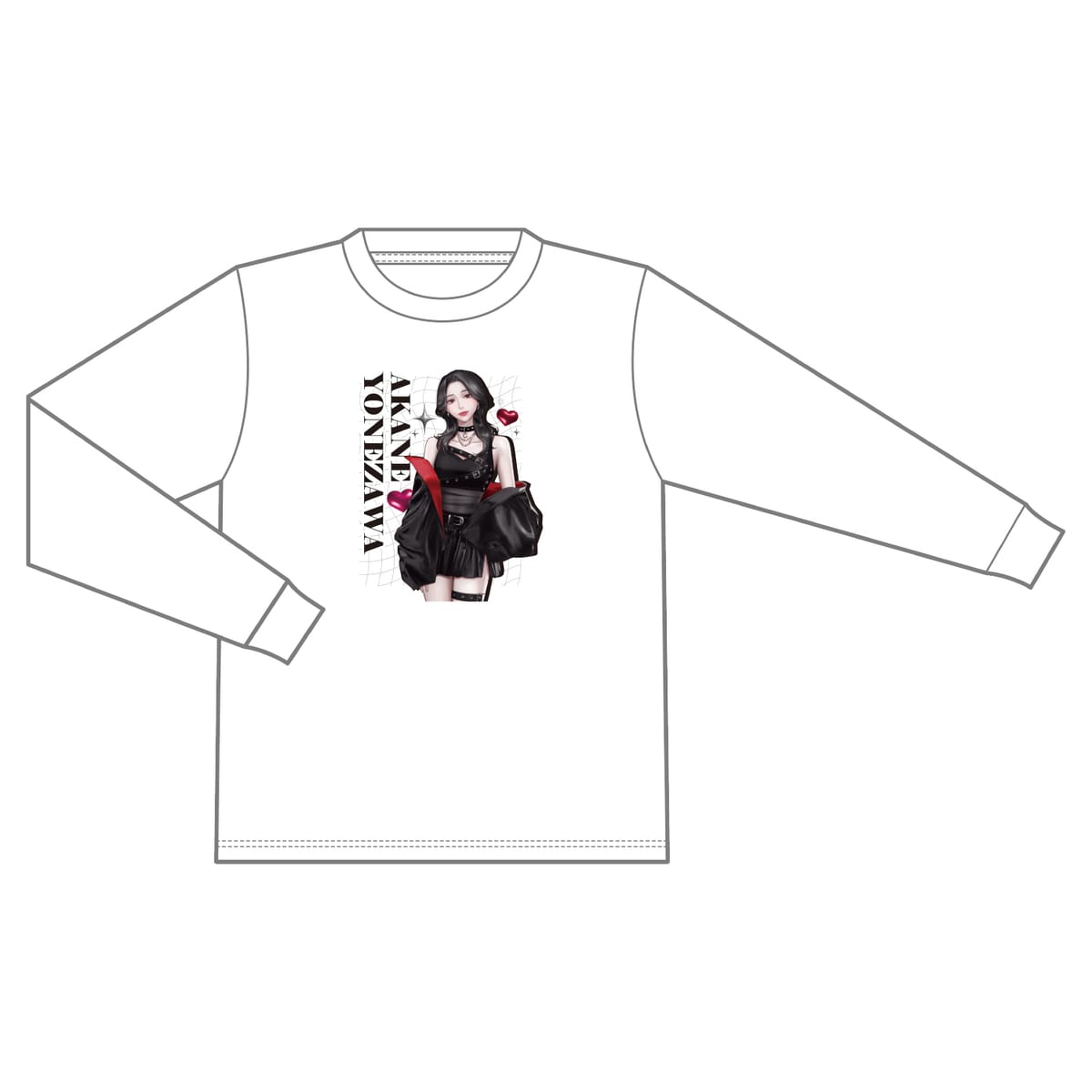【米澤茜】 ロングスリーブTシャツ WH  XL