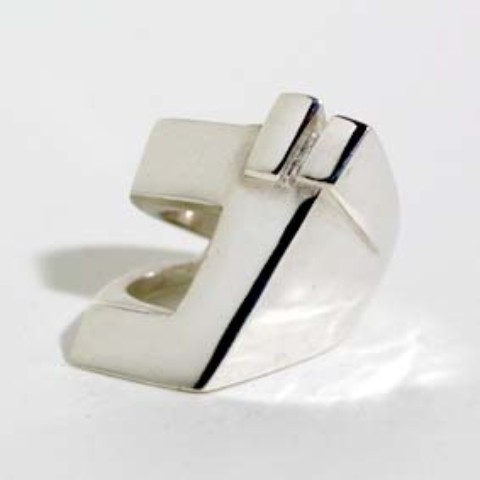 【効果音シルバーリング】ゴ（シルバー）（サイズ16）