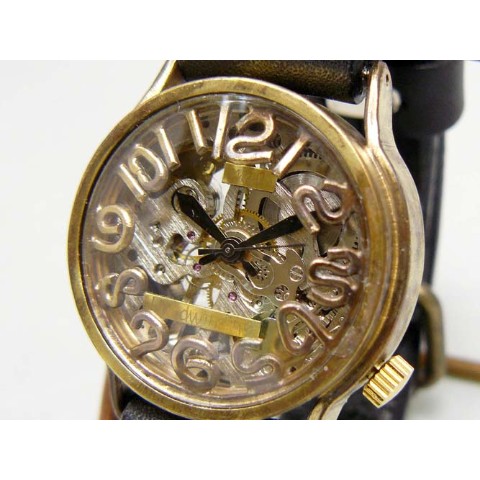 【手作り腕時計】BHW064 手巻きBrassMens【完全受注生産】