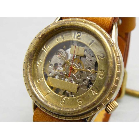 【手作り腕時計】BHW068 手巻きBrassMens【完全受注生産】