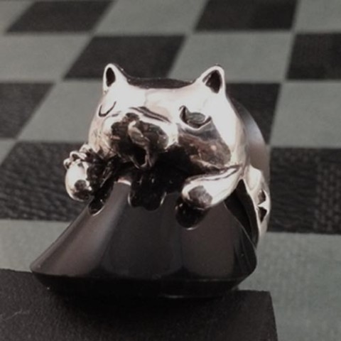 【1.69[one.rock]】【2.69[ニャン ロック]】【リング】munya-munya・・ 眠り猫（13号）